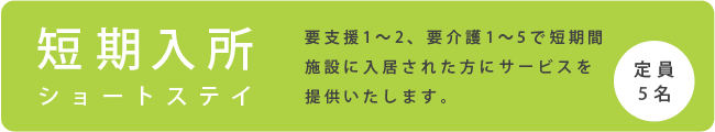 短期入所：ショートステイ